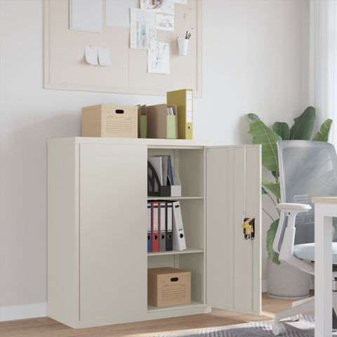 vidaXL File Cabinet White 90x40x105 cm Steel