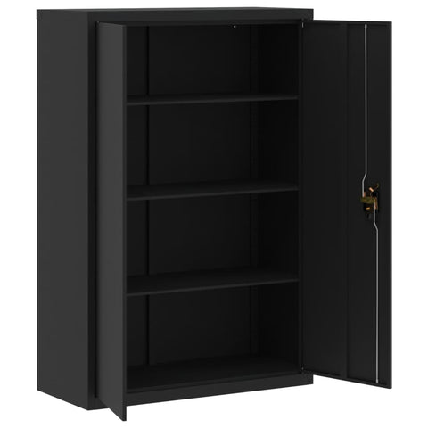 vidaXL File Cabinet Black 90x40x140 cm Steel