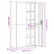 vidaXL File Cabinet Anthracite 90x40x180 cm Steel
