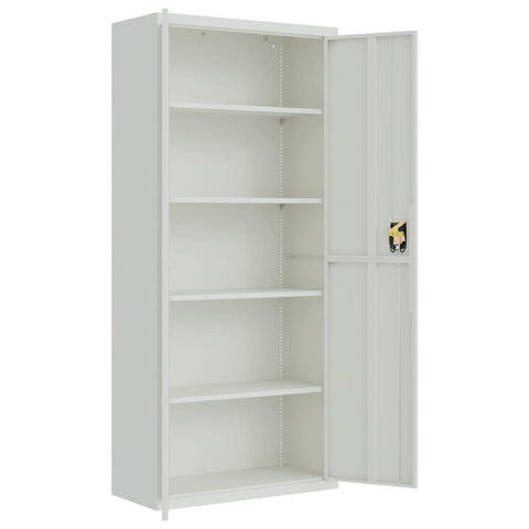 vidaXL File Cabinet Light Grey 90x40x200 cm Steel