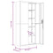 vidaXL File Cabinet Black 90x40x200 cm Steel