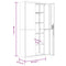 vidaXL File Cabinet Anthracite 90x40x200 cm Steel