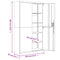 vidaXL File Cabinet Black 105x40x180 cm Steel
