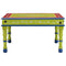 vidaXL Coffee Table Green Hand Painted Solid Wood Mango