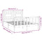 vidaXL Bed Frame without Mattress White Solid Wood Pine 140x200 cm