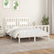 vidaXL Bed Frame without Mattress White Solid Wood Pine 140x200 cm
