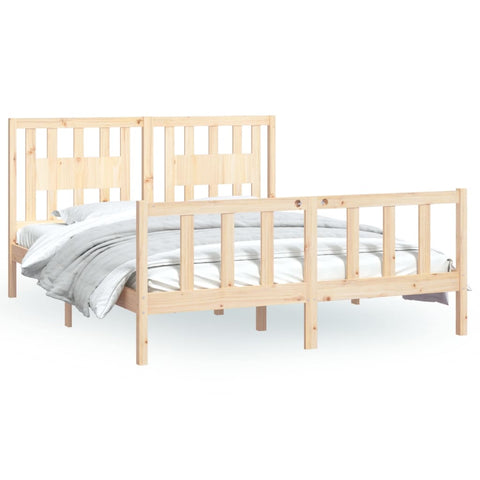 vidaXL Bed Frame without Mattress Solid Wood Pine 160x200 cm
