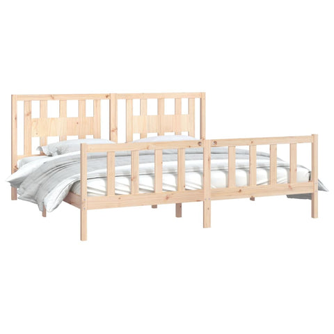 vidaXL Bed Frame without Mattress Solid Wood Pine 200x200 cm