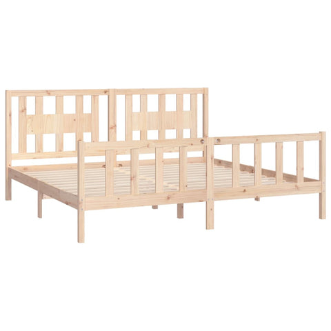 vidaXL Bed Frame without Mattress Solid Wood Pine 200x200 cm