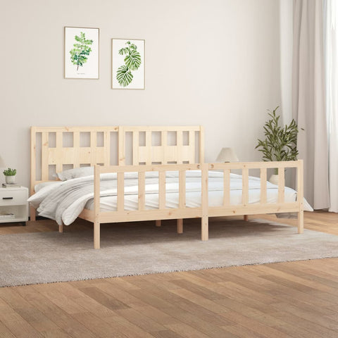 vidaXL Bed Frame without Mattress Solid Wood Pine 200x200 cm