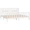 vidaXL Bed Frame without Mattress White Solid Wood Pine 200x200 cm
