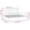 vidaXL Bed Frame without Mattress White Solid Wood Pine 200x200 cm