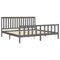 vidaXL Bed Frame without Mattress Grey 200x200 cm Solid Wood Pine