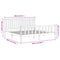 vidaXL Bed Frame without Mattress Grey 200x200 cm Solid Wood Pine