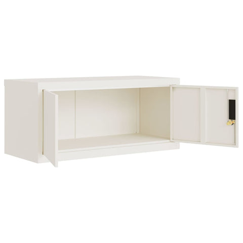 vidaXL File Cabinet White 90x40x220 cm Steel
