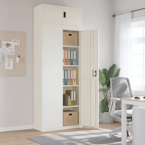 vidaXL File Cabinet White 90x40x240 cm Steel