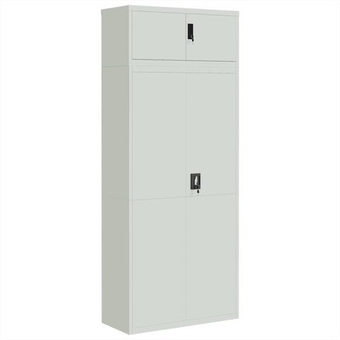 vidaXL File Cabinet Light Grey 90x40x220 cm Steel