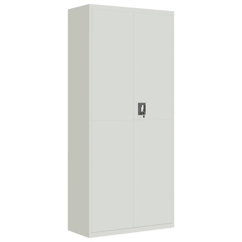 vidaXL File Cabinet Light Grey 90x40x240 cm Steel