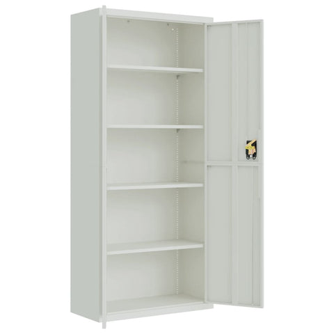 vidaXL File Cabinet Light Grey 90x40x240 cm Steel