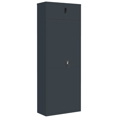 vidaXL File Cabinet Anthracite 90x40x240 cm Steel