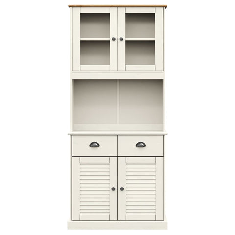 vidaXL Highboard VIGO White 78x40x175 cm Solid Wood Pine