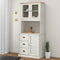 vidaXL Highboard VIGO White 78x40x175 cm Solid Wood Pine