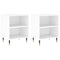 vidaXL Bedside Cabinets 2 pcs White 40x30x50 cm Engineered Wood