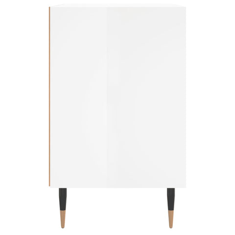 vidaXL Bedside Cabinet High Gloss White 40x30x50 cm Engineered Wood