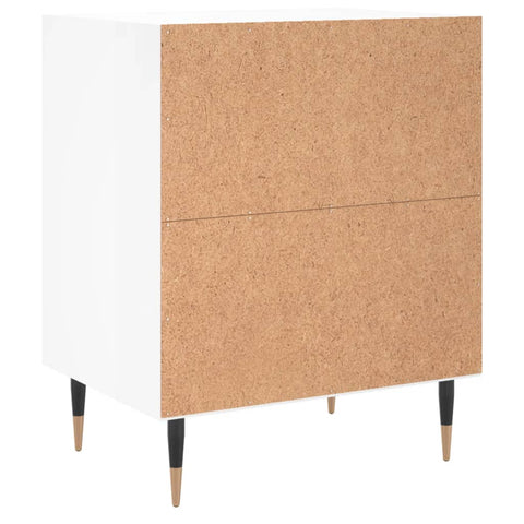 vidaXL Bedside Cabinet High Gloss White 40x30x50 cm Engineered Wood