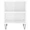 vidaXL Bedside Cabinet High Gloss White 40x30x50 cm Engineered Wood