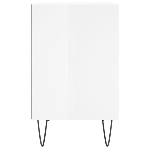 vidaXL Bedside Cabinet High Gloss White 40x30x50 cm Engineered Wood