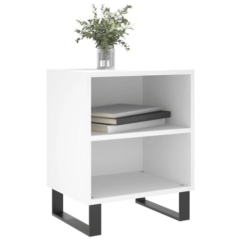 vidaXL Bedside Cabinet White 40x30x50 cm Engineered Wood
