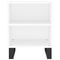 vidaXL Bedside Cabinet White 40x30x50 cm Engineered Wood