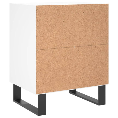 vidaXL Bedside Cabinet White 40x30x50 cm Engineered Wood
