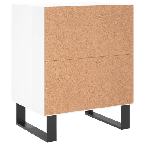 vidaXL Bedside Cabinets 2 pcs High Gloss White 40x30x50 cm Engineered Wood