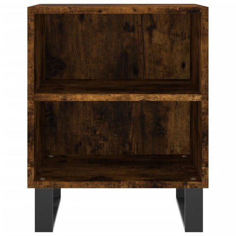 vidaXL Bedside Cabinet Smoked Oak 40x30x50 cm Engineered Wood