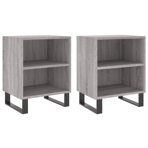 vidaXL Bedside Cabinets 2 pcs Grey Sonoma 40x30x50 cm Engineered Wood