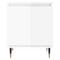 vidaXL Bedside Cabinet High Gloss White 40x30x50 cm Engineered Wood