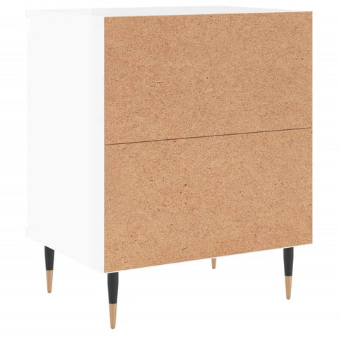 vidaXL Bedside Cabinet High Gloss White 40x30x50 cm Engineered Wood