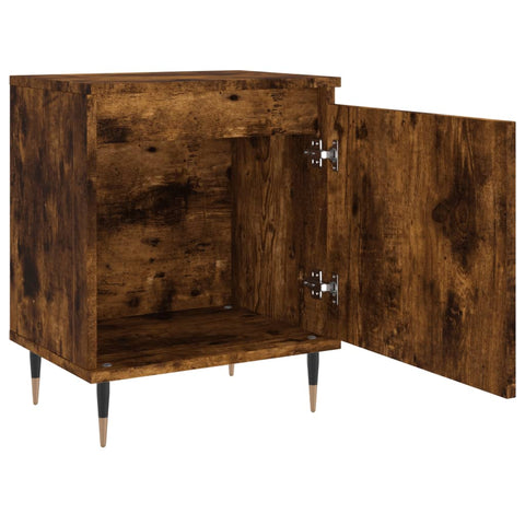 vidaXL Bedside Cabinets 2 pcs Smoked Oak 40x30x50 cm Engineered Wood