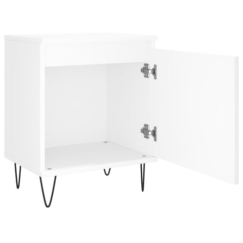 vidaXL Bedside Cabinets 2 pcs White 40x30x50 cm Engineered Wood