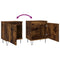 vidaXL Bedside Cabinet Smoked Oak 40x30x50 cm Engineered Wood