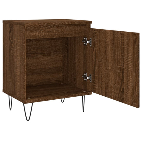 vidaXL Bedside Cabinet Brown Oak 40x30x50 cm Engineered Wood