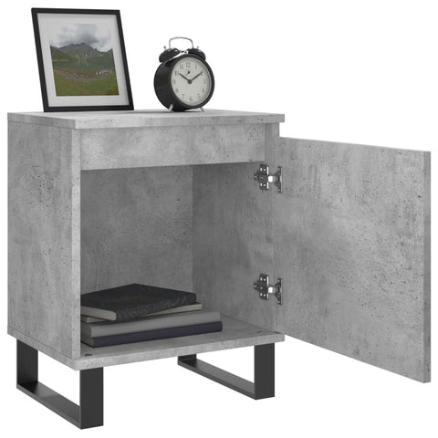 vidaXL Bedside Cabinet Concrete Grey 40x30x50 cm Engineered Wood