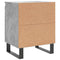 vidaXL Bedside Cabinet Concrete Grey 40x30x50 cm Engineered Wood
