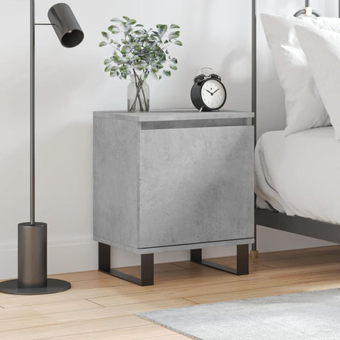 vidaXL Bedside Cabinet Concrete Grey 40x30x50 cm Engineered Wood