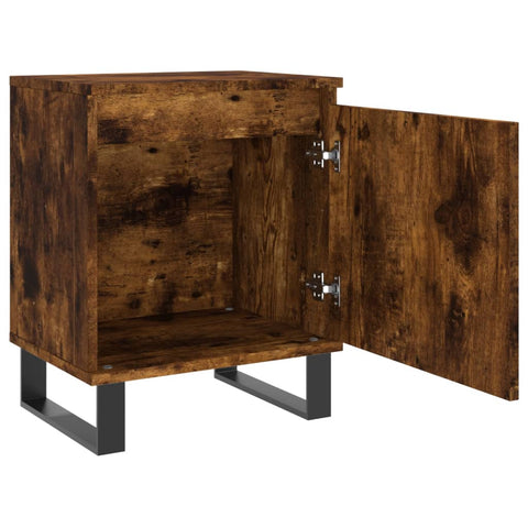 vidaXL Bedside Cabinets 2 pcs Smoked Oak 40x30x50 cm Engineered Wood