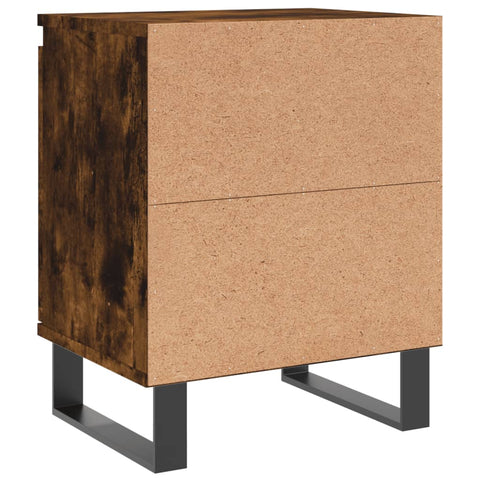 vidaXL Bedside Cabinets 2 pcs Smoked Oak 40x30x50 cm Engineered Wood