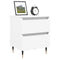 vidaXL Bedside Cabinet White 40x35x50 cm Engineered Wood