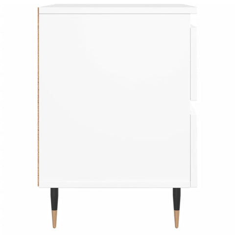 vidaXL Bedside Cabinet White 40x35x50 cm Engineered Wood